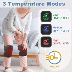 Heated Knee Brace Cordless 3Mode 3000mAh Pair Arthritis Warmer Wrap Men Women