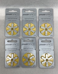 PowerOne High Level Hearing Aid Batteries P10 PR70 1.45V Lot Of 6 Ex Sep 2019