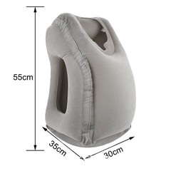 Inflatable Travel Pillow Headrest Neck Chin Support Air Cushion for Airplane Car