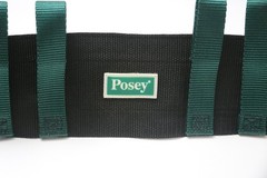 Posey 6537Q Transfer Gait Belt, Black/Green, Extra-Wide Soft Nylon, Washable New