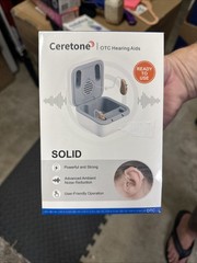 NEW- Ceretone Solid OTC Rechargeable Hearing Aid – Model: CE-D12BT