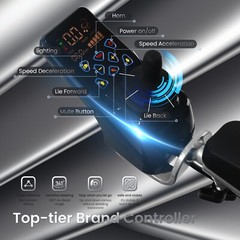 Reclining Electric Wheelchair, Portable Folding Power WheelChairs, Mobility Aid