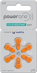 LOT OF 17 Packs (6/Pack, 103 Total) Varta Powerone P13 Hearing Aid Batteries