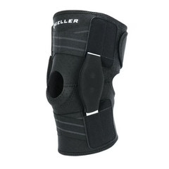 Mueller Adjustable Hinged Knee Brace, Black, One Size Fits Most