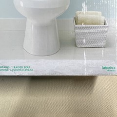 Medline Elevated Toilet Seat White Polyethylene Universal Fit MDS80318RW