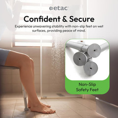 Edge Triangular Shower Stool – Height Adjustable Shower Chair, Non-Slip Surface