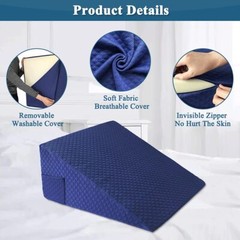 Wedge Pillow Cover Quilted Triangle Incline Bed Wedge Slanted Pillow Pillowcase