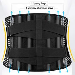 Men Women Adjustable Lower Back Brace Lumbar Support Waist Belt Pain Relief
