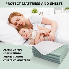 2 REUSABLE WASHABLE UNDERPADS BED PADS 34×36 HOSPITAL GRADE INCONTINENCE GREEN