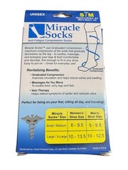 Miracle Socks Anti-Fatigue Compression Socks Black Unisex Size S/M