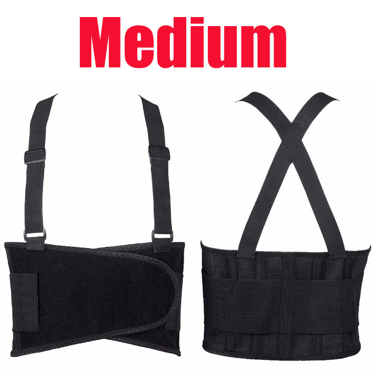 Heavy Duty Weight Lift Lumbar Lower Back Waist Support Belt Brace Suspender Work