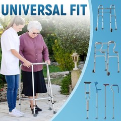 Walker Ski Glides 2 Pack Universal Walker Feet Caps Sliders Gray