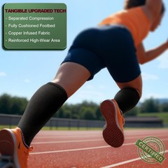 KEMISANT Compression Socks 3Pairs,Sports Small-Medium, 3pairs-black8304