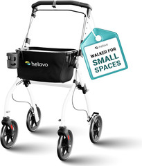 Compact Foldable Walker for Seniors – 23.6″ Wide, Adjustable Height, Easy to Use