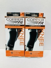 2 Pack Copper Fit The Original Compression Knee Sleeve MEDIUM 13”-14” 1 each