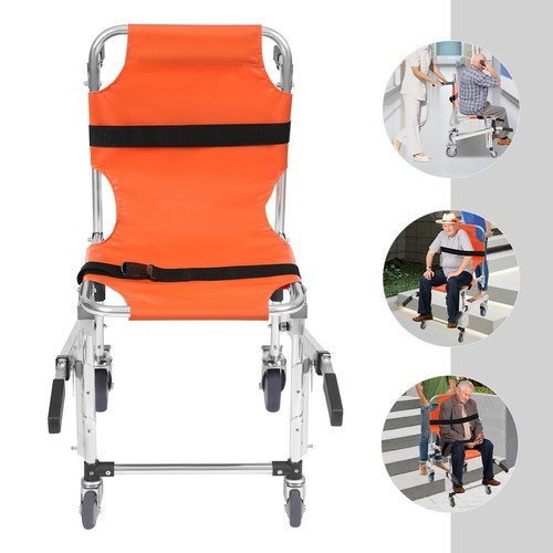 EMS Stair Climbing Chair Medical Emergency Evacuation Lifting Wheelchair w/Belts