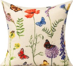 All Smiles Outdoor Patio Throw Pillow 18″ x (Pack of 4), Multicolor