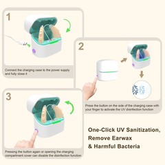 Digital Hearing Aids Noise Reduction Rechargeable With UV Sterilization Case