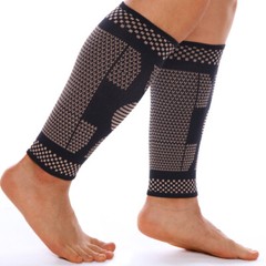 Football Shin Guard Compression Sock Soccer Pad Leg Basketball Training Sports @