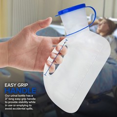 Unisex Urinal Bottle (2 Pack) – Portable for Women & Men – Female…