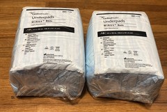 2 Pack 20 Ct Cardinal Health WINGS Basic Underpads 7176 Light Absorbency 23×36
