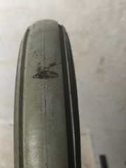 single Pneumatic Treaded Tire, 8″ X 1 3/4″ (200×44), Light Gray # 163-107