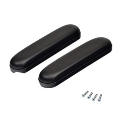 AlveyTech 10″ Desk Length Vinyl Armrest Pads for 1 Pair (Pack of 1), Black