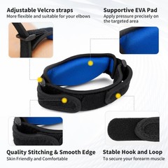 CAMBIVO 2 Pack Tennis Elbow Brace for Men & Women, 2 Count (Pack of 1), Black