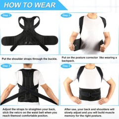 Adjustable Upper Back Shoulder Support Posture Corrector Corset Spine Brace Belt