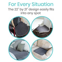 Sures Waterproof Chair Pads for Incontinence (22″ x 21″) – 1 Pack, Gray