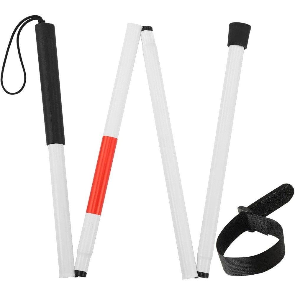 Folding Blind Cane Walking Stick for Visually Impaired Non Slip Lightweight
