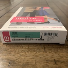 NEW Mediven Comfort Calf High Closed Toe Compression Socks Size V 20-30 Natural