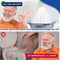60 Pack Commode Liners with Absorbent Pads for Portable Toilet Bucket