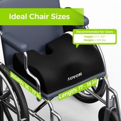 AUVON Anti-Slip Wheelchair Cushions with Front High Rear Low & Hump Design, E…