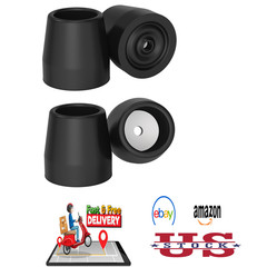 Walker Tips 1 1/8 Inch Heavy Duty Rubber Replacement Tips for Walkers and Canes