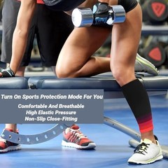 Calf Sleeves Leg Support Compression Socks Running Shin Splint Varicose Vein