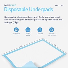 Ultra-Absorbent Disposable Underpads 17×24, 100 Count – Total Surface Protection