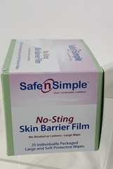 Safe n‘ Simple SNS00807 No Sting Skin Barrier Wipes 1BX/25EA Exp.2027