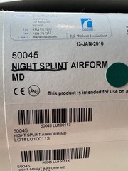 Airform Night Splint – Ossur- Size: Medium – 50045 Brand New In The Orig Box
