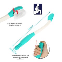 Toilet Aid Wiper Self Assist Bathroom Bottom Butt Wipe Helper Wand Long Aid ABE