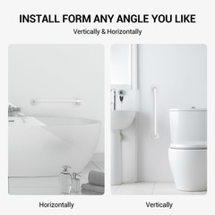 2 Pack 12 Inch Grab Bars for Wall White, Safety Shower Grab Bars for Seniors …
