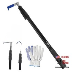 6FT Truck Cargo Grabber Telescoping Truck Bed Retriever Tool Multi-Use black