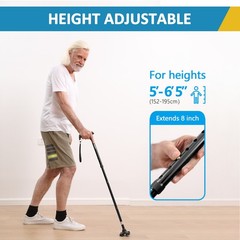 AdjustableWalking Cane for Men Women,Folding,Lightweight,Collapsible,Heavy Duty