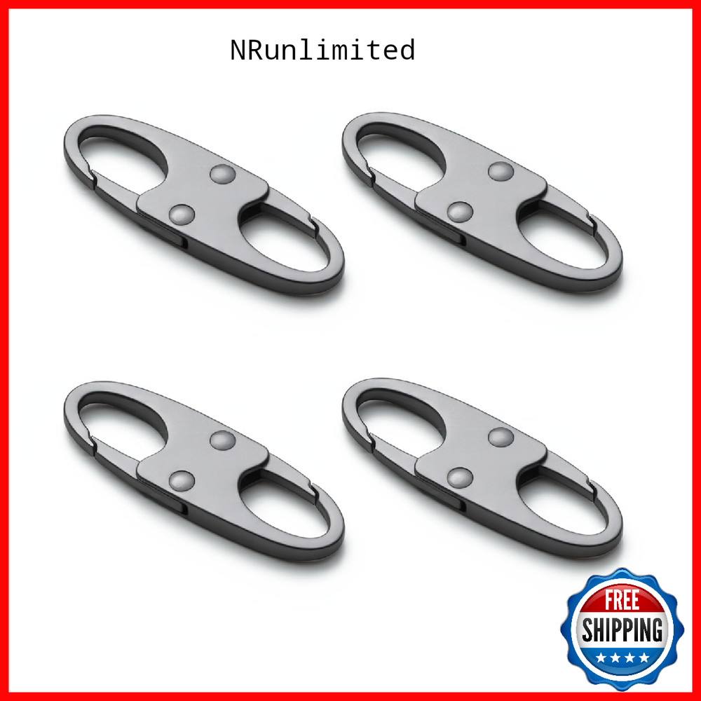 Zelin Anti Theft Zipper Clips Double Opening Small Carabiner Clips 4Pcs Elegant