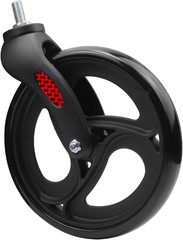 Wealrti 2 Pcs 8 Inch Black Front Wheels Replacement with Front Fork Drive Solid