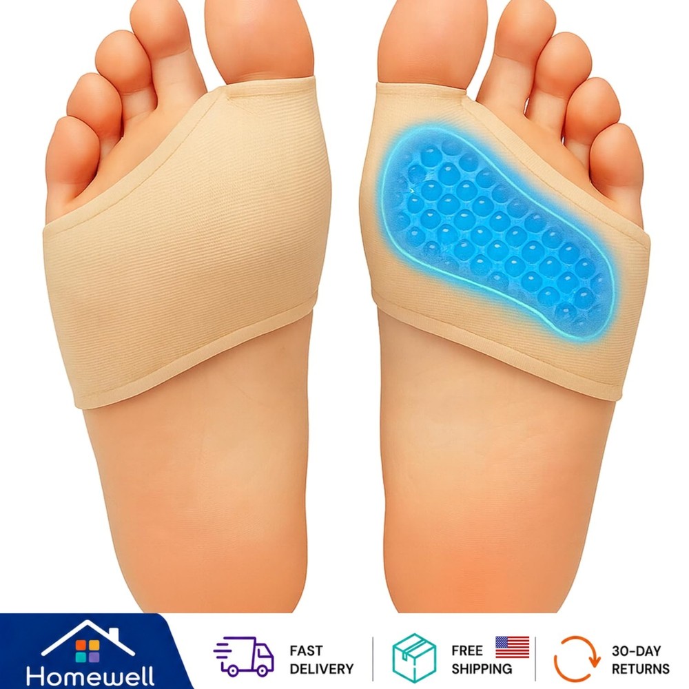Anti-Slip Metatarsal Support Sleeves – Gel Cushions for Ball of Foot Pain
