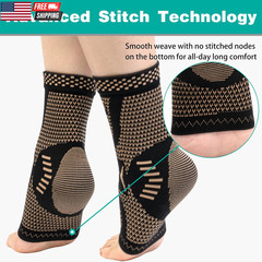 Ankle Brace for Women & Men, Ankle Compression Sleeve Support Copper Infused Ank