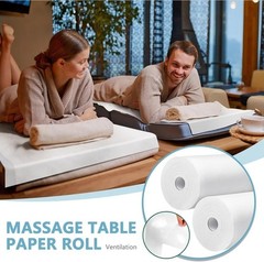 Tudomro 6 Roll Disposable Non Woven Bed Sheets 24 x 71 Inch for Massage, White