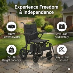 Lightweight Foldable Electric Wheelchair for Seniors