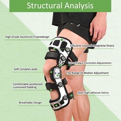 Adjustable OA Knee Support for Medial & Lateral Pain,Daily Use for Men Women